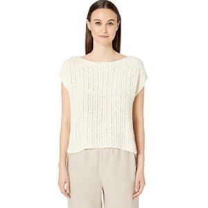 EILEEN FISHER Organic Cotton Eyelash Crop Sweater